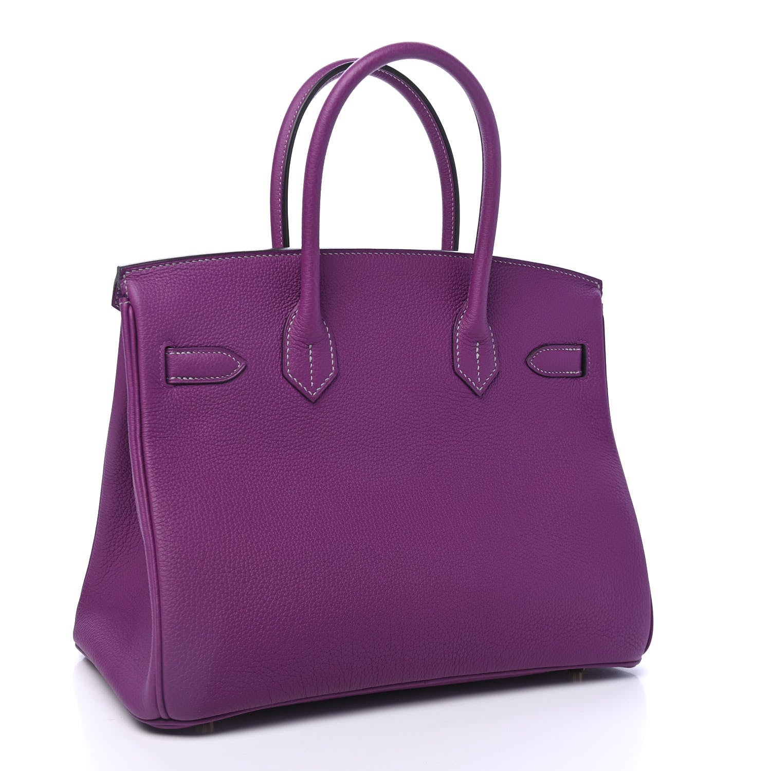 Hermes Togo Horseshoe Birkin 30 Anemone Gris Mouette 2 of 10