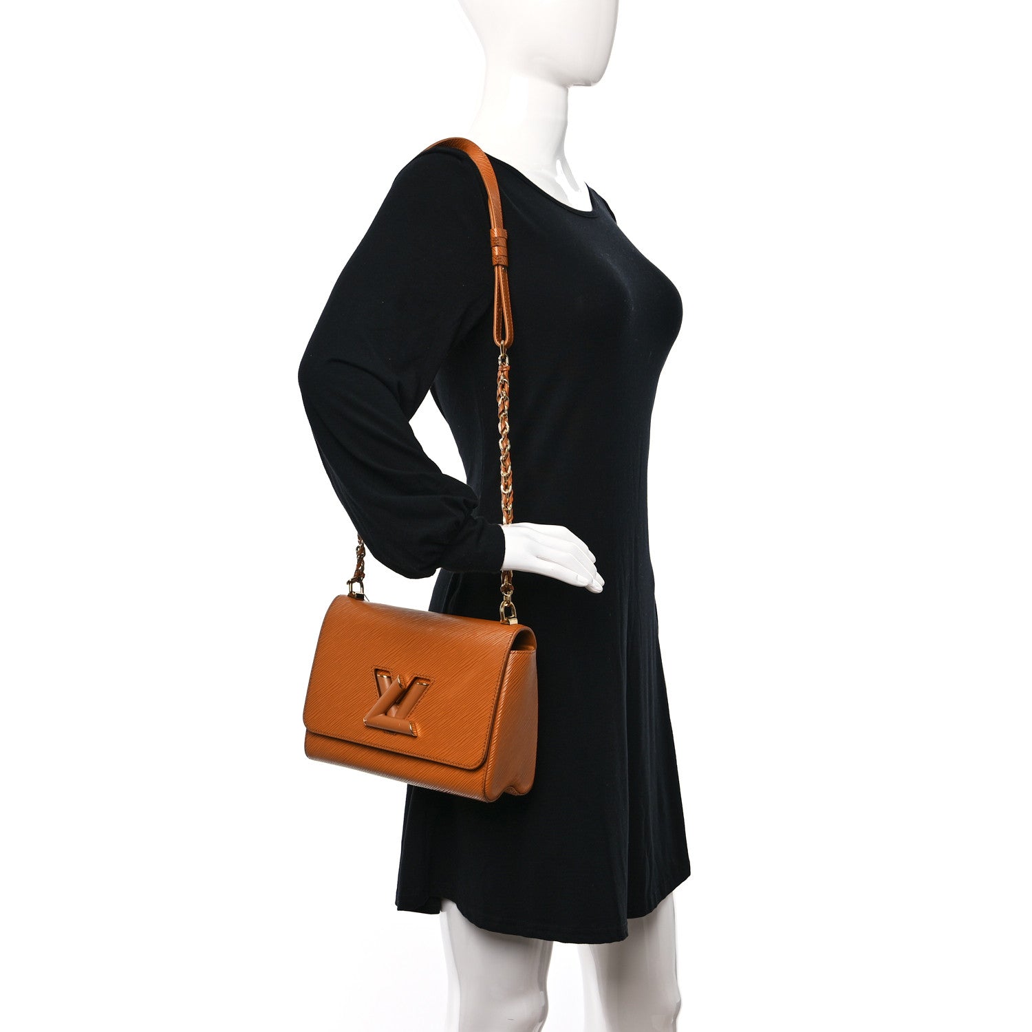 Louis Vuitton Epi Twist Shoulder Bag MM Gold Miel 2 of 13