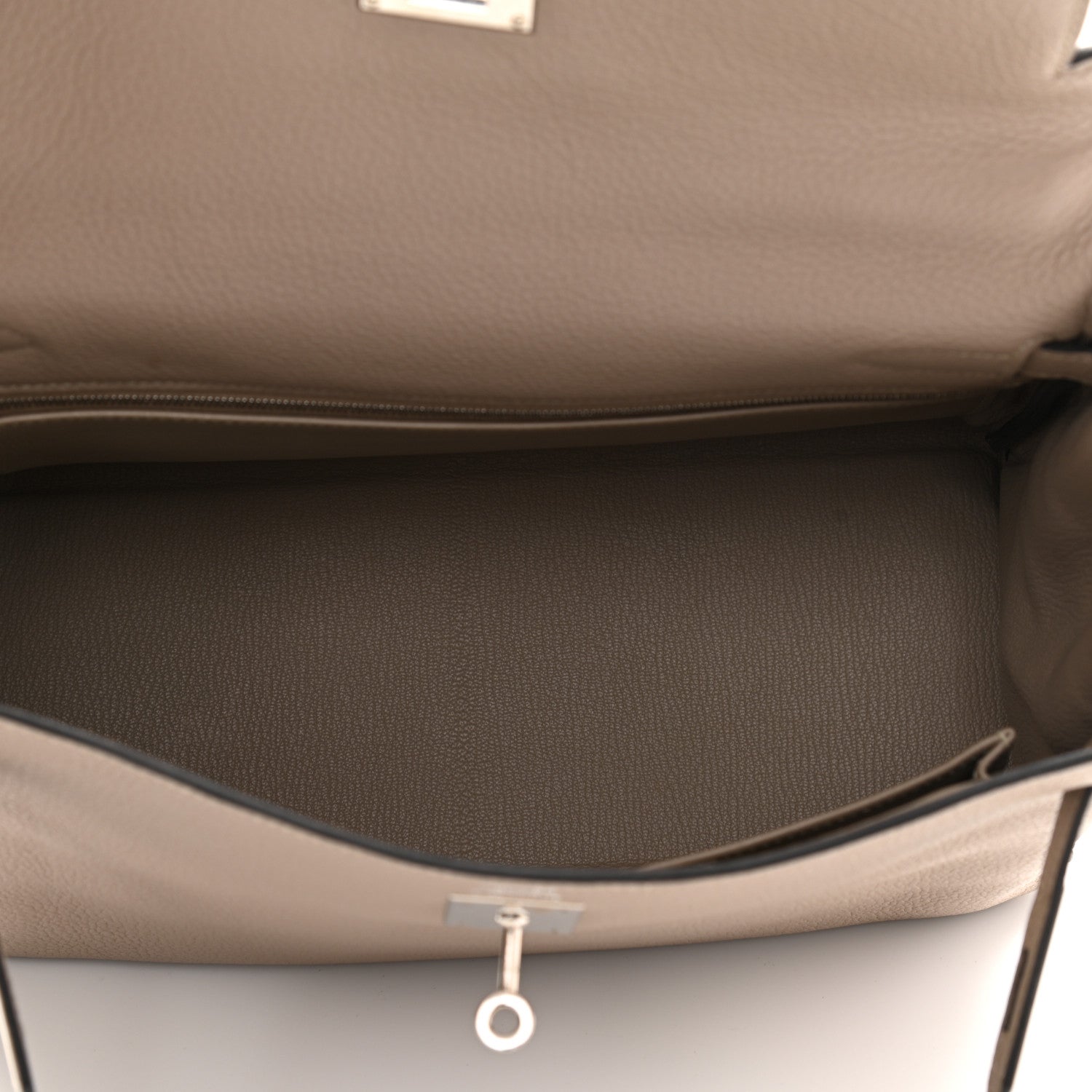 Hermes Taurillon Clemence Kelly Retourne 32 Gris Tourterelle 5 of 14