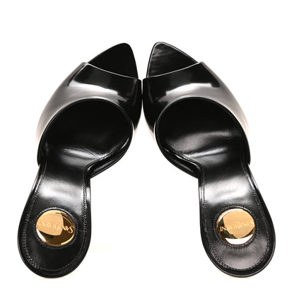 Saint Laurent Nappa Goldie Mule Sandal 38.5 Black 2 of 9