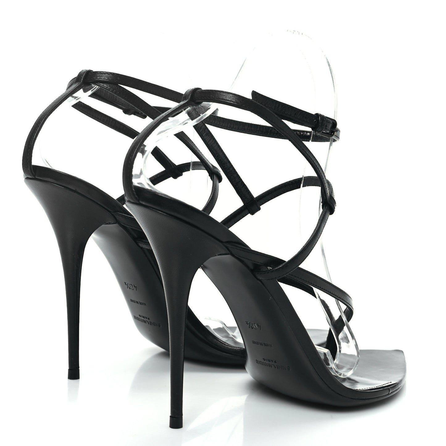 Calfskin Gippy Thong 110 Sandals 40.5 Black