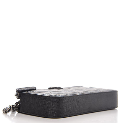 Chanel Caviar Quilted Small Boy Clutch With Chain Black 4 of 10