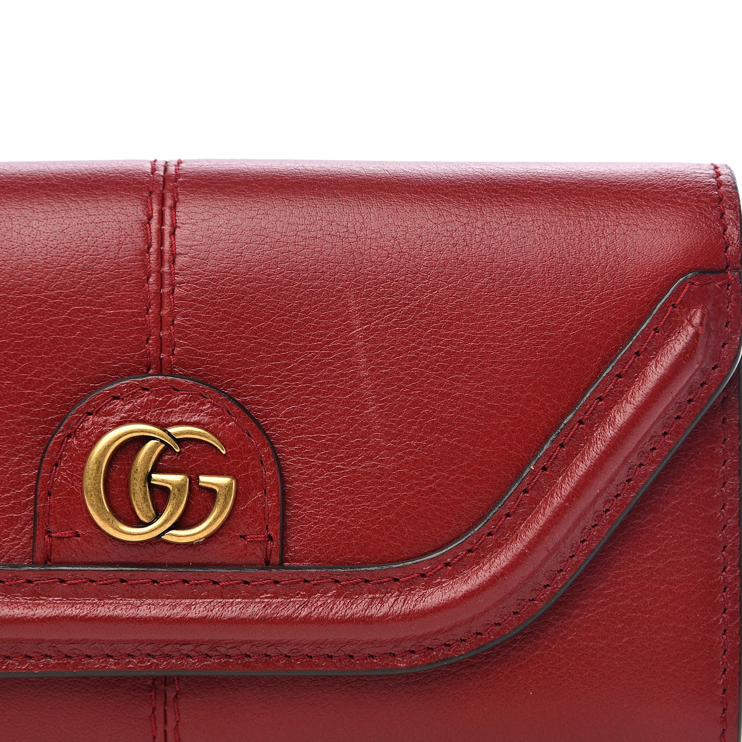 Gucci Calfskin Default Flap Wallet Cherry 8 of 12