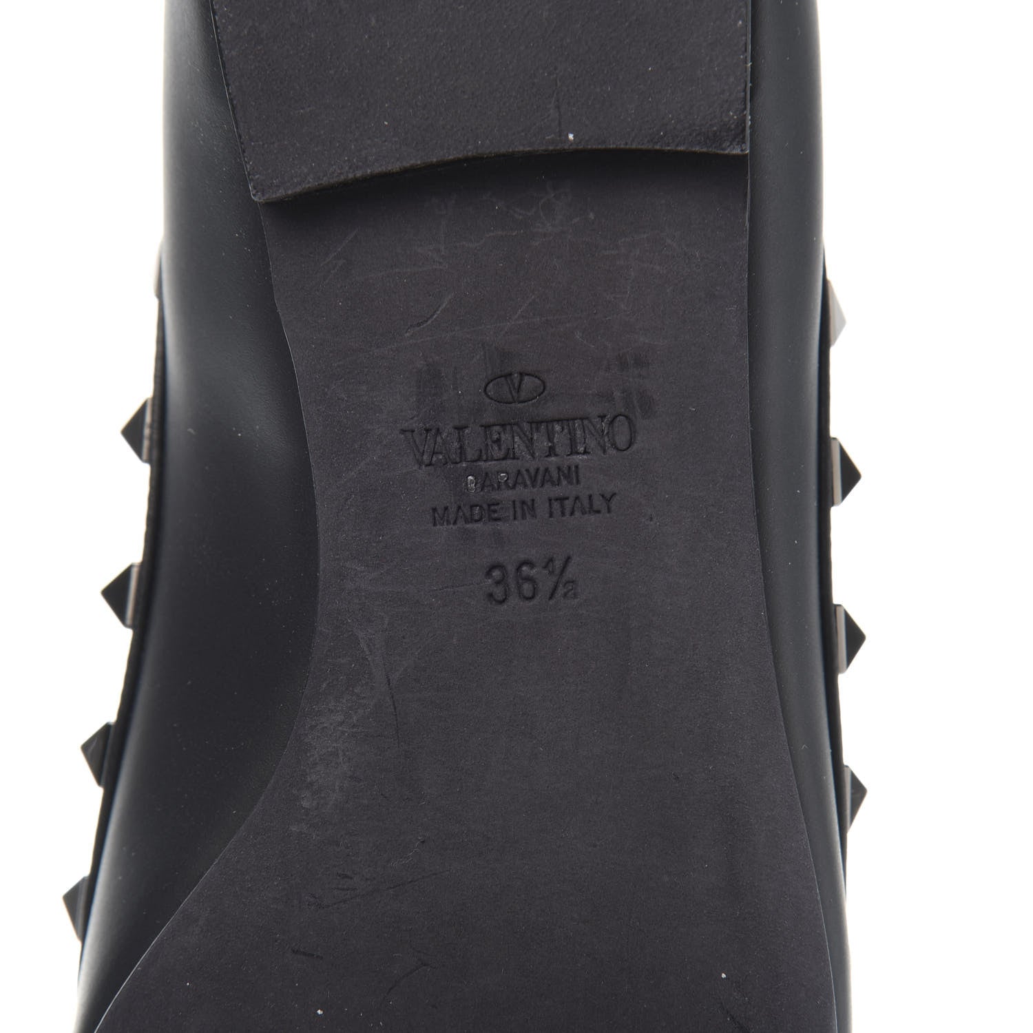 Valentino Garavani Nappa Rockstud Ballerina Flats 36.5 Black 7 of 9