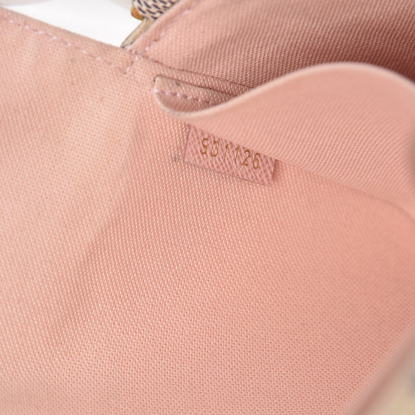 Damier Azur Pochette Felicie Chain Wallet Rose Ballerine