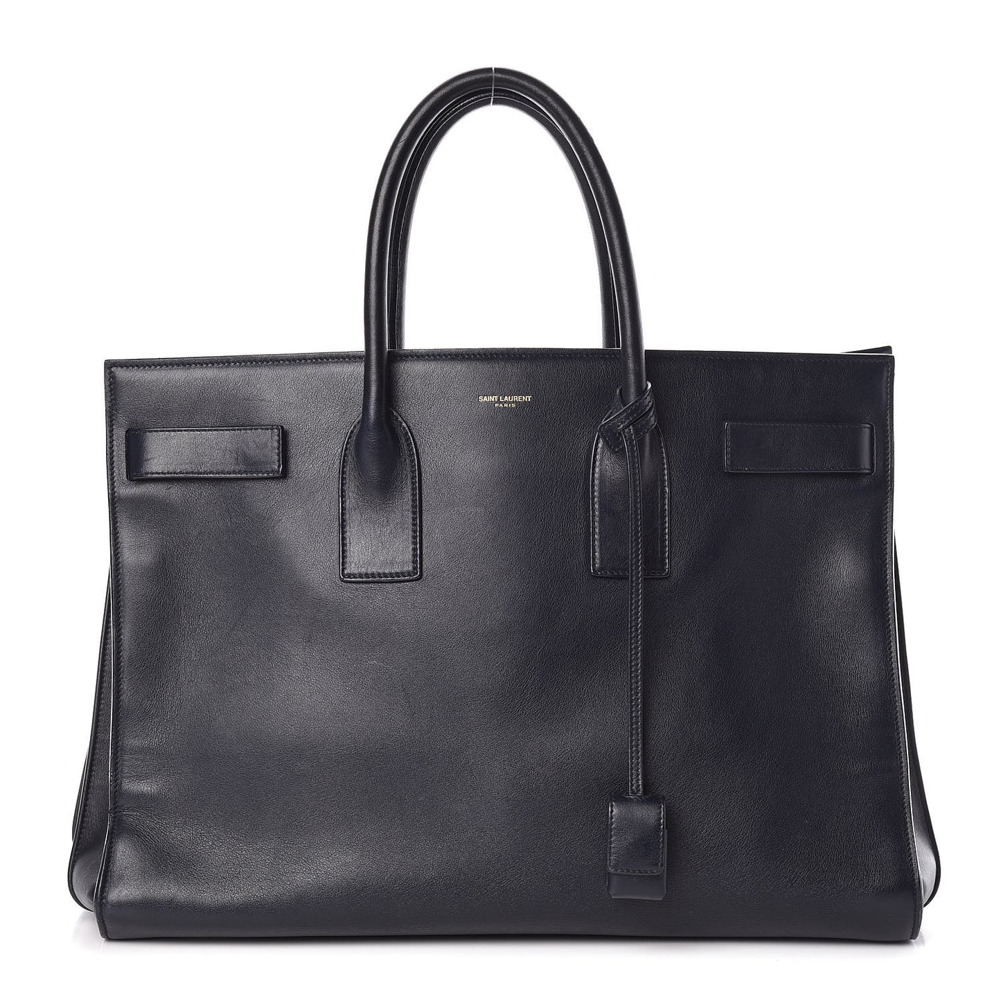 Calfskin Large Sac De Jour Carryall Navy Blue