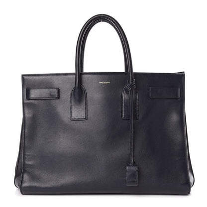 Saint Laurent Calfskin Large Sac De Jour Carryall Navy Blue 1 of 11