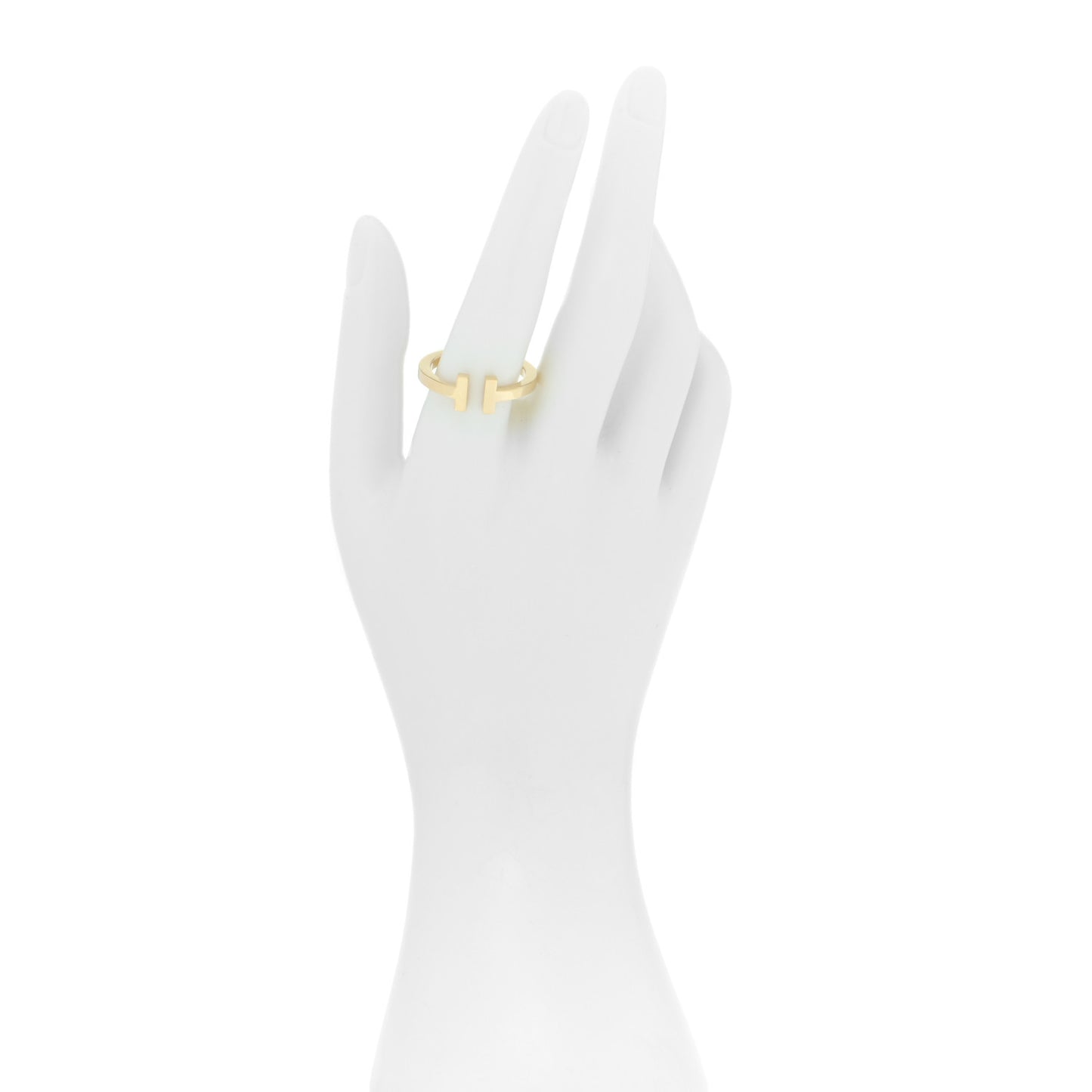 18K Yellow Gold T Square Ring 62 10