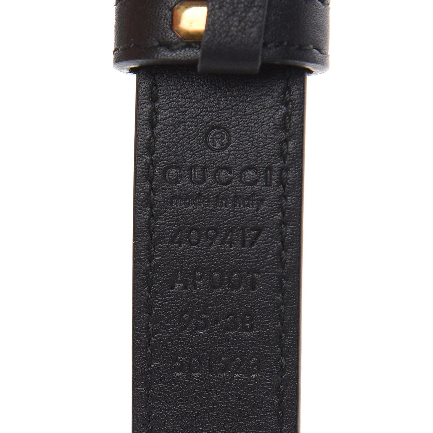 Calfskin Double G 20mm Belt 95 38 Black