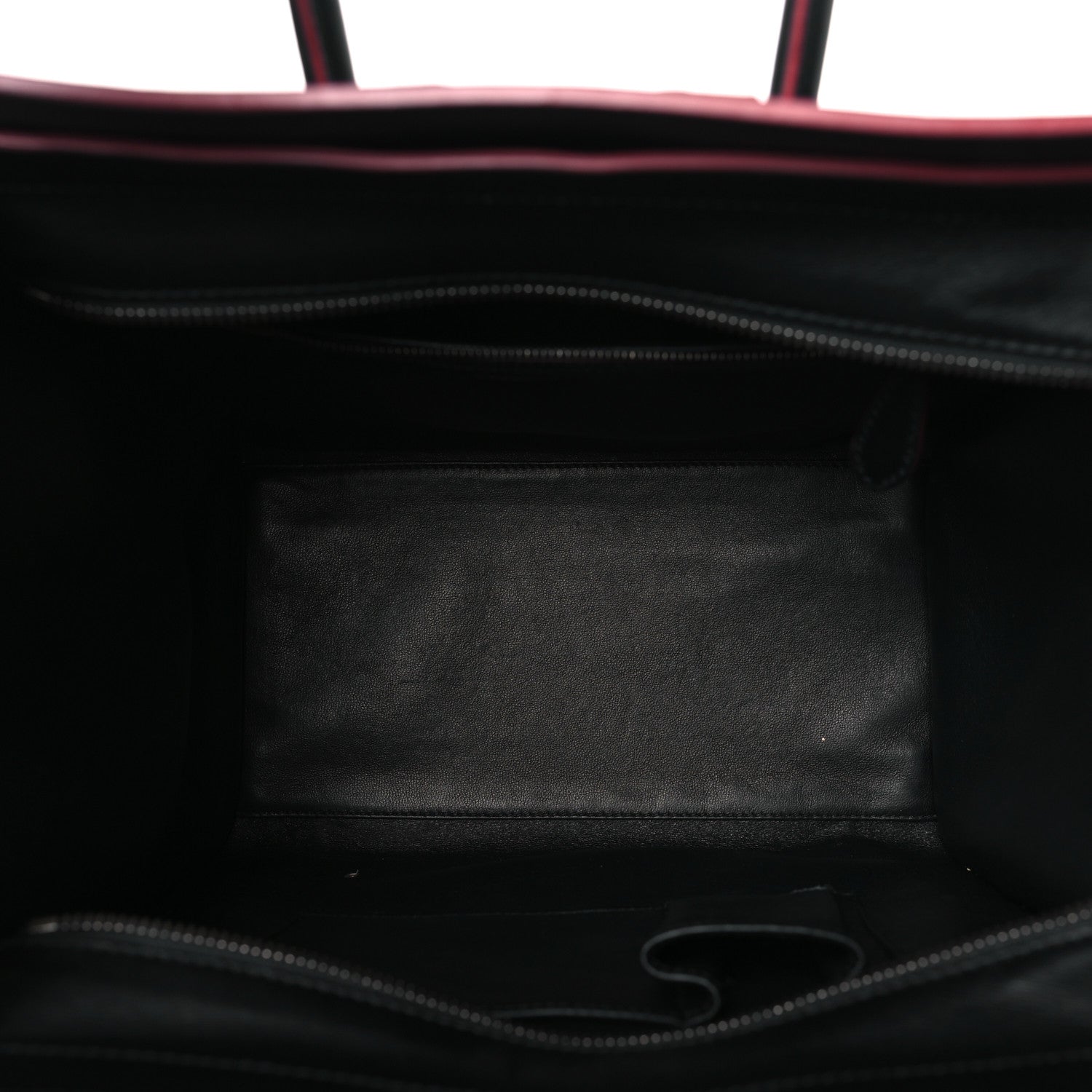 Celine Smooth Calfskin Mini Luggage Black Pink Trim 5 of 8