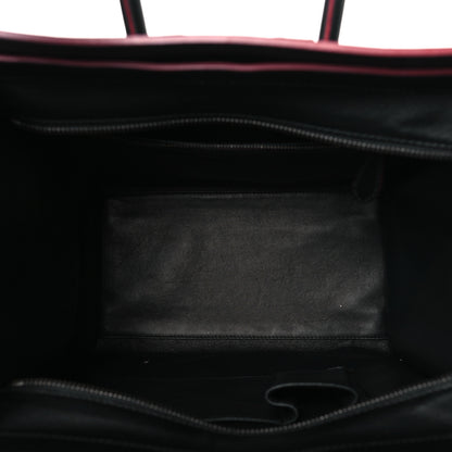 Celine Smooth Calfskin Mini Luggage Black Pink Trim 5 of 8
