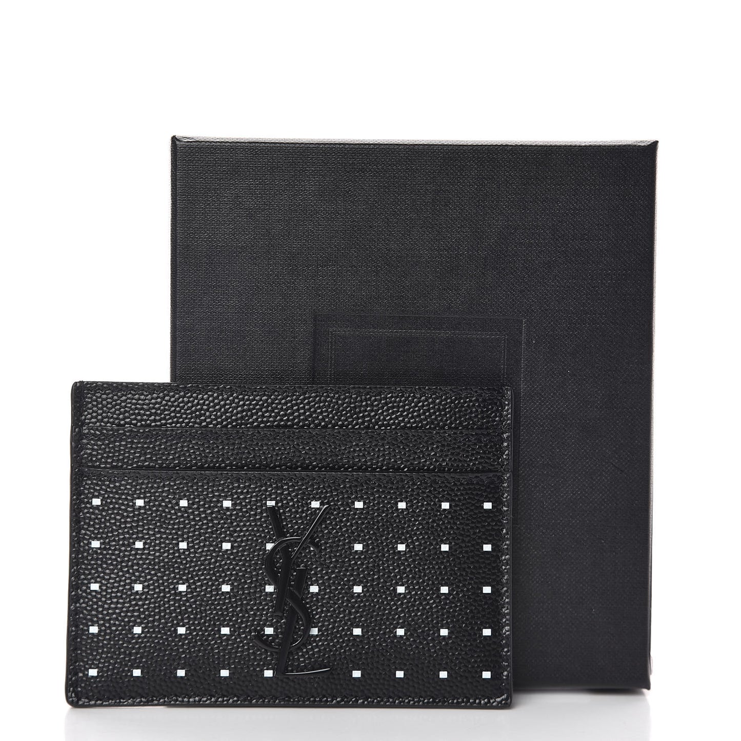Grain De Poudre Geo Print Monogram Credit Card Case Black White