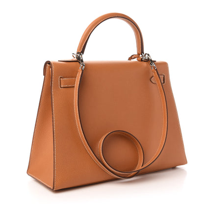 Hermes Vache Liegee Kelly Sellier 32 Gold 3 of 10