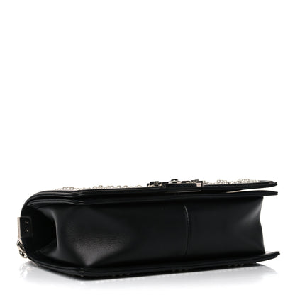 Chanel Calfskin Pearl Chevron Medium Boy Flap Black 4 of 18