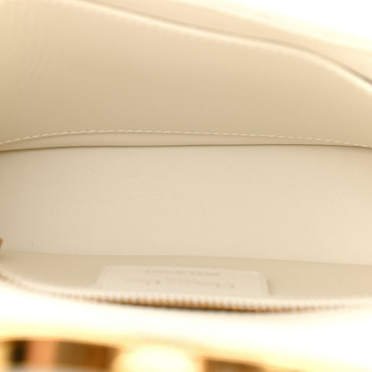 Christian Dior Calfskin Macrocannage Mini Caro Bag White 5 of 13