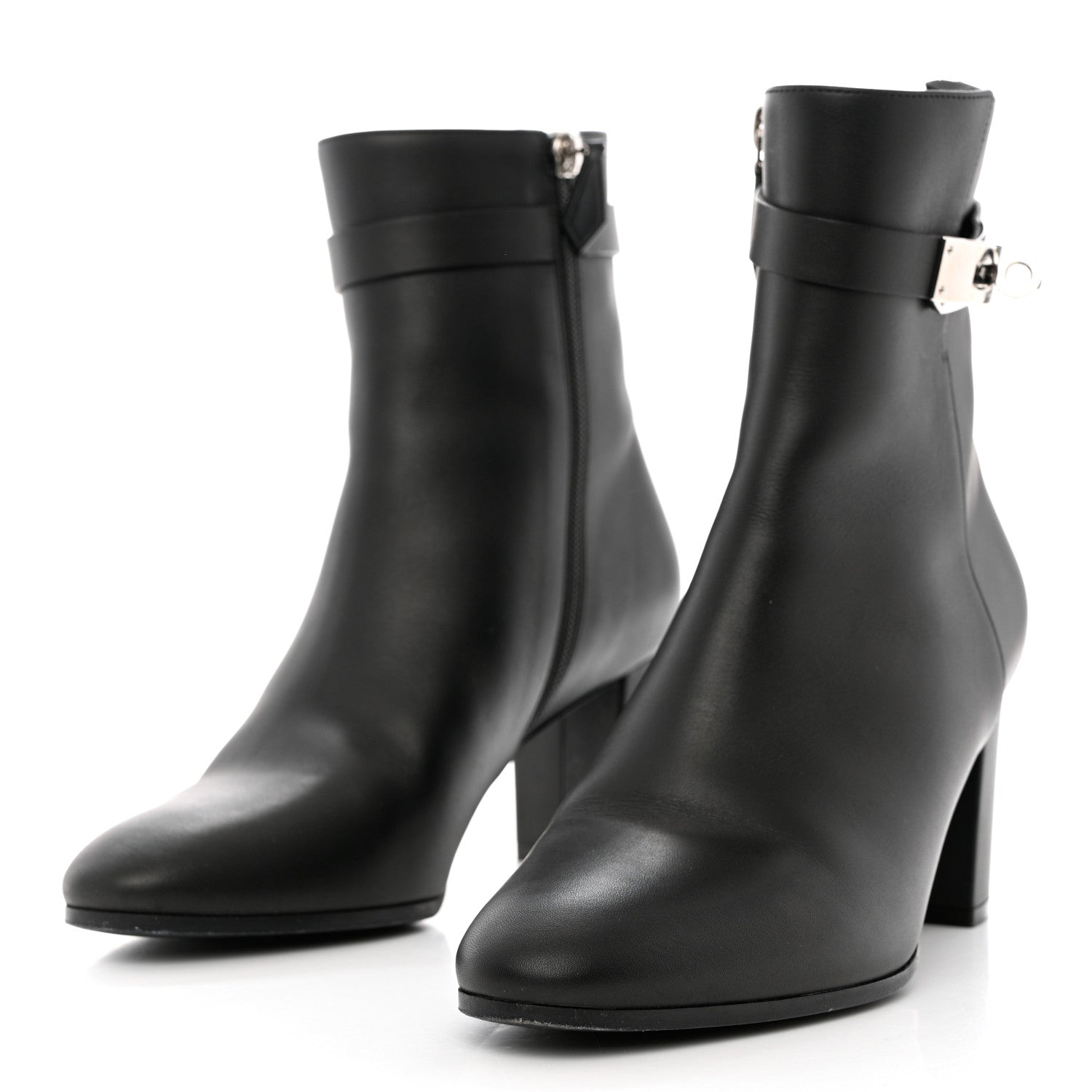 Hermes Calfskin Saint Germain Ankle Boots 38 Black 3 of 14