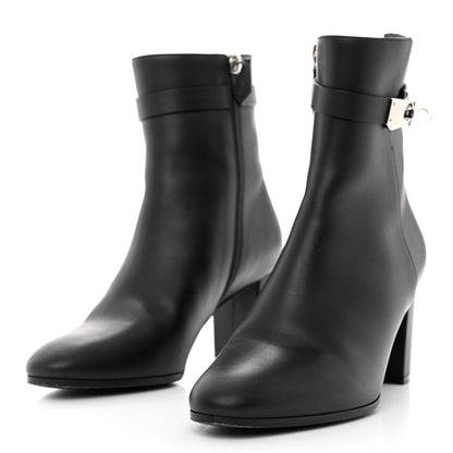 Hermes Calfskin Saint Germain Ankle Boots 38 Black 3 of 14