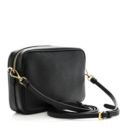 Prada Saffiano Lux Small Camera Crossbody Bag Black 3 of 11