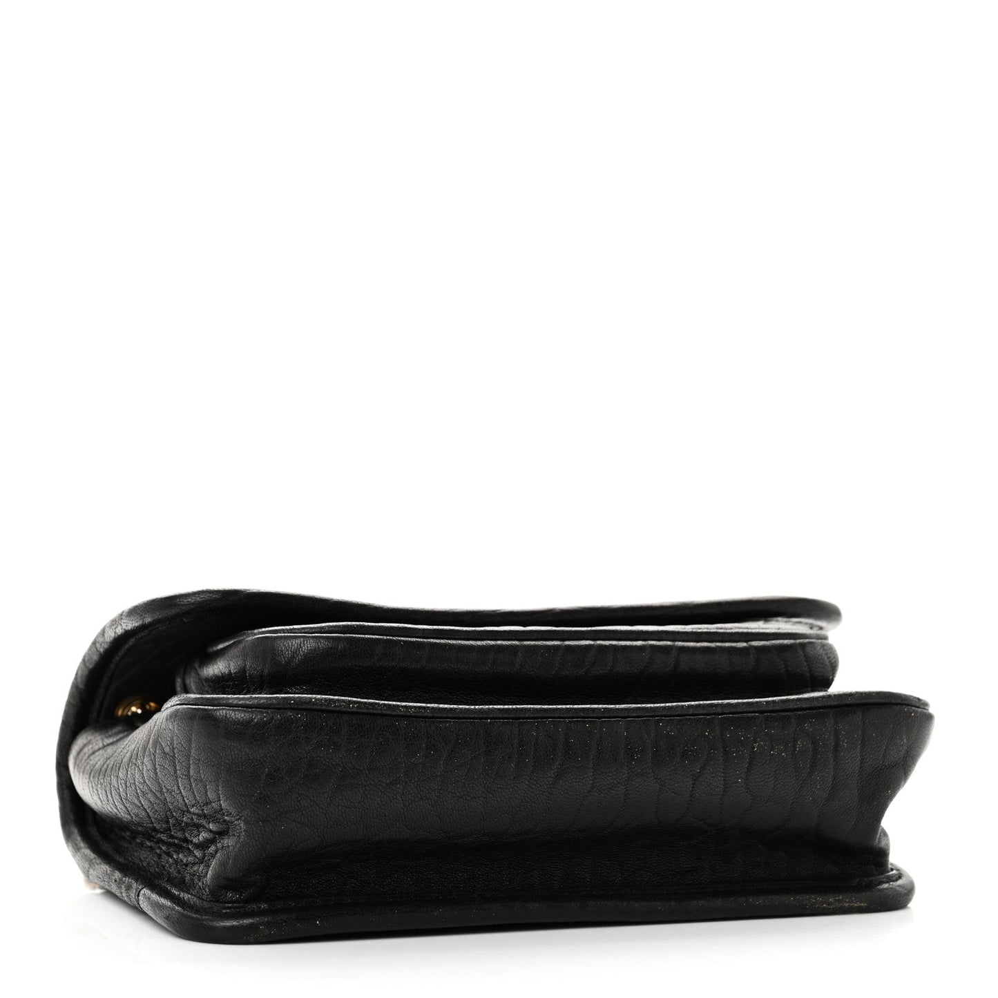 Grained Lambskin Monogram Mini Niki Chain Satchel Black