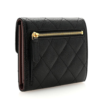 Chanel Caviar Quilted Compact Flap Wallet Black 3 of 9