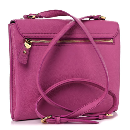 Salvatore Ferragamo Grained Calfskin Mya Flip Lock Shoulder Bag Pink 3 of 14