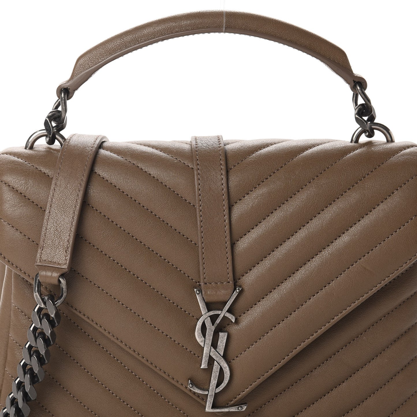 Sheepskin Matelasse Chevron Monogram Medium College Bag Fard