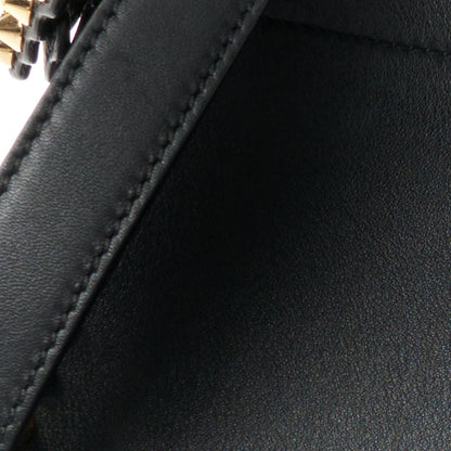 Fendi Vitello Seta Shiny Nappa Scalloped Studded Medium Peekaboo Iconic Satchel Black 10 of 13