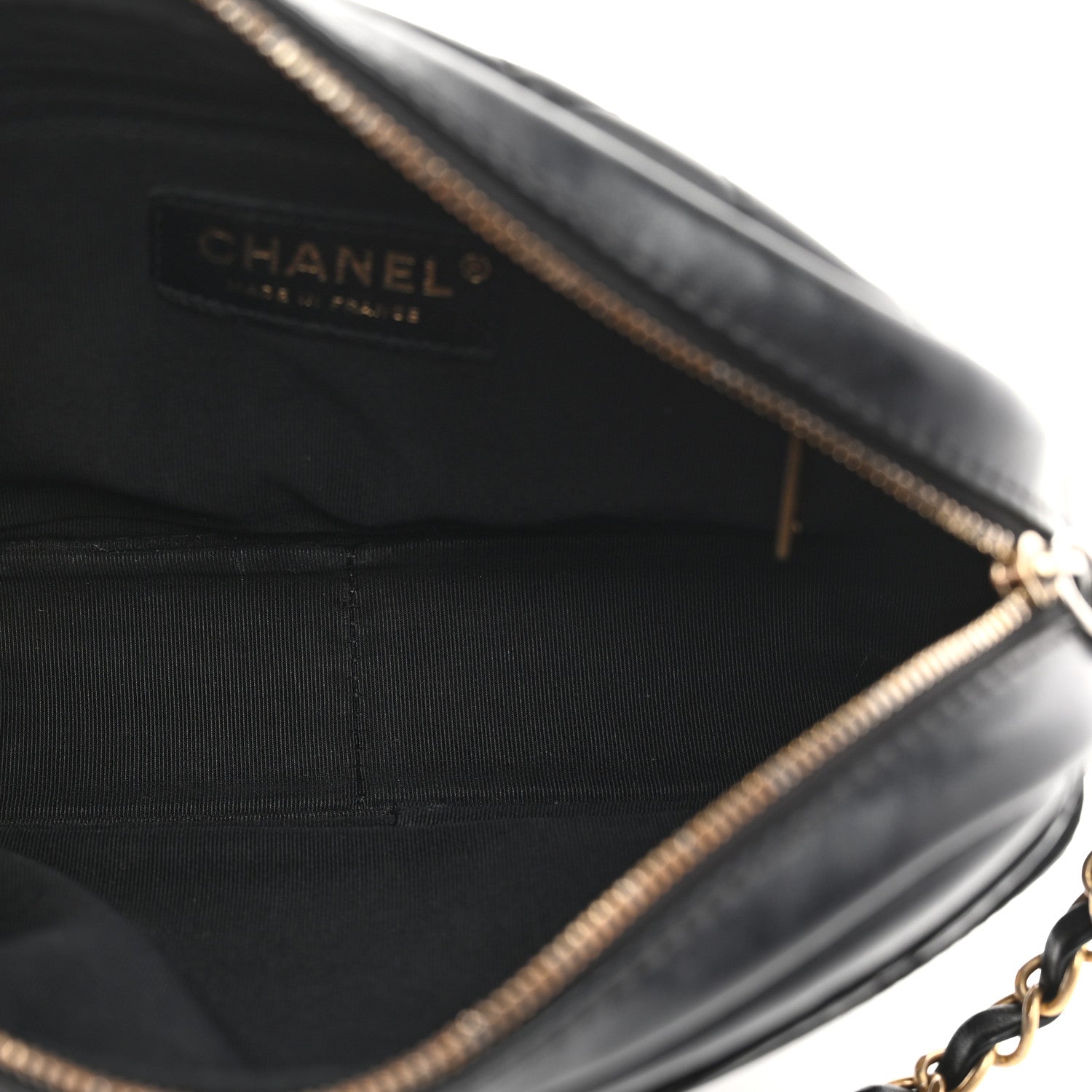 Chanel Lambskin Quilted Medium Buckle Camera Case Bag Black 5 of 10