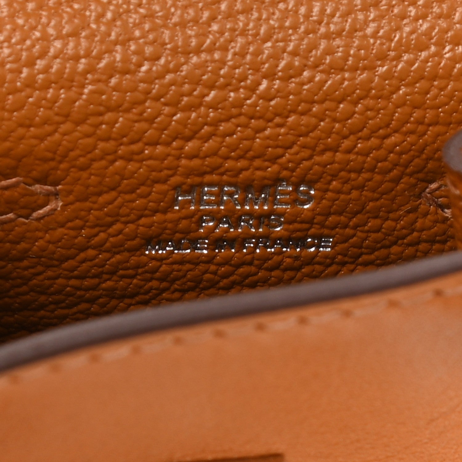Hermes Tadelakt Chevre Mysore Kelly Quelle Idole Bag Charm Gold 5 of 7