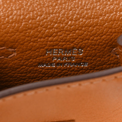 Hermes Tadelakt Chevre Mysore Kelly Quelle Idole Bag Charm Gold 5 of 7