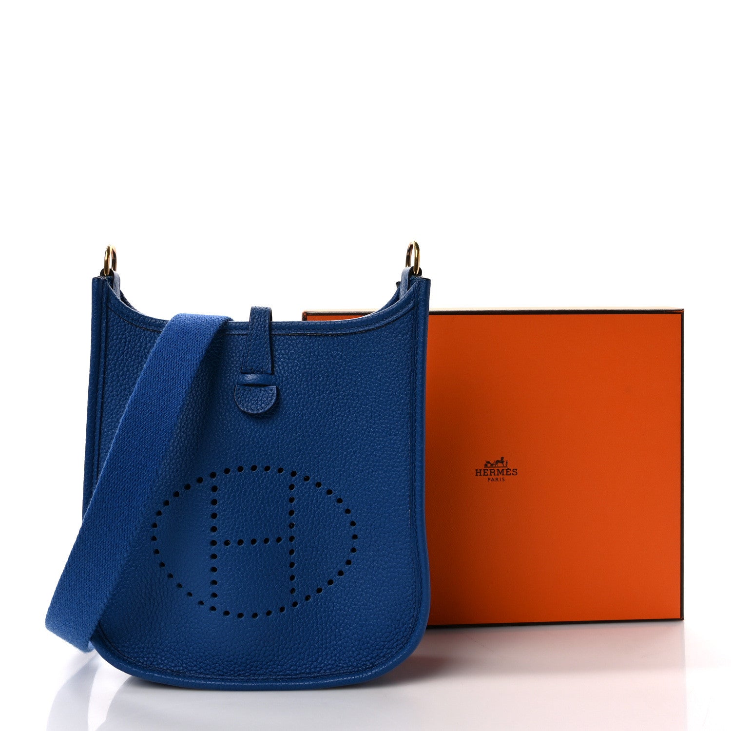 Hermes Taurillon Clemence Evelyne TPM Bleu France 9 of 9