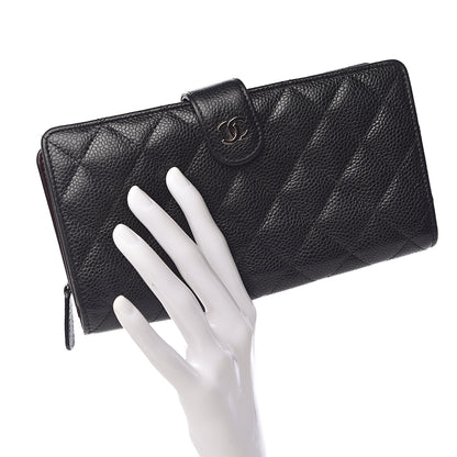 Chanel Caviar Quilted CC French Wallet Black 2 of 9