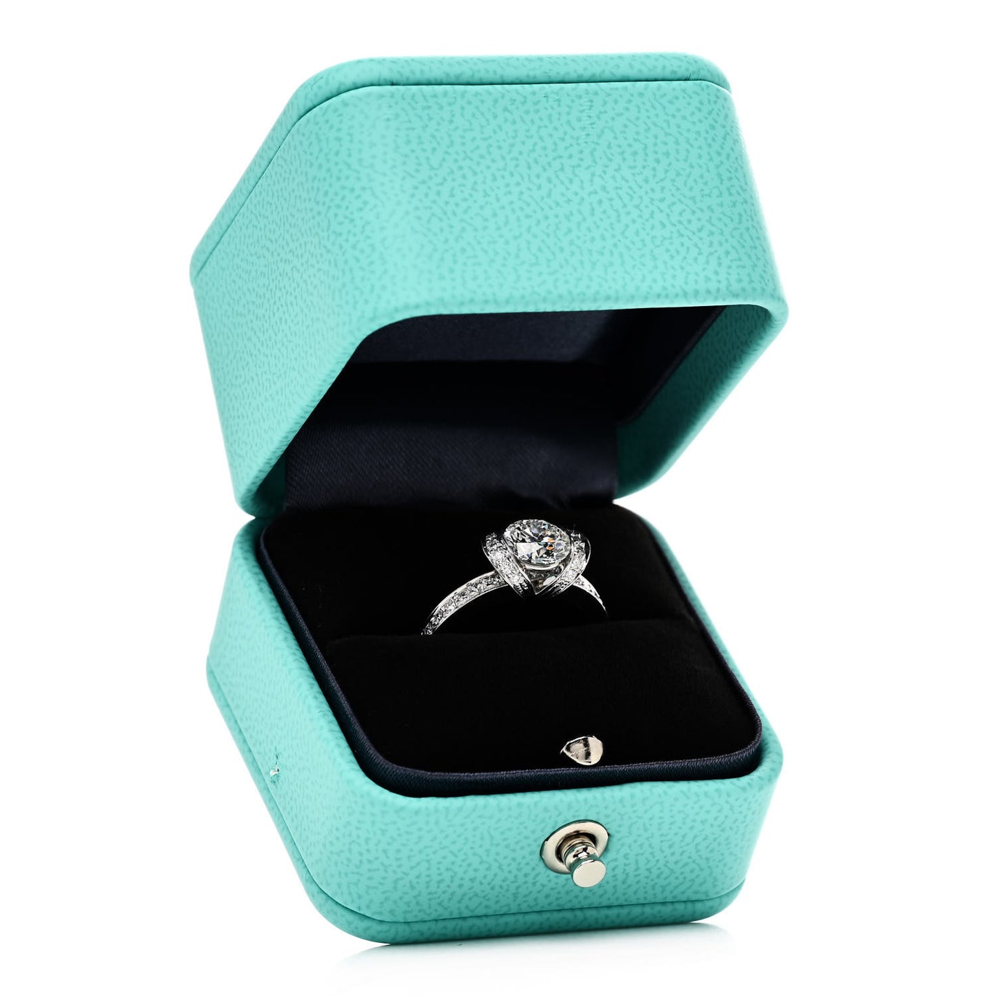 Platinum Diamond 1.11ct Ribbon Engagement Ring 52 6