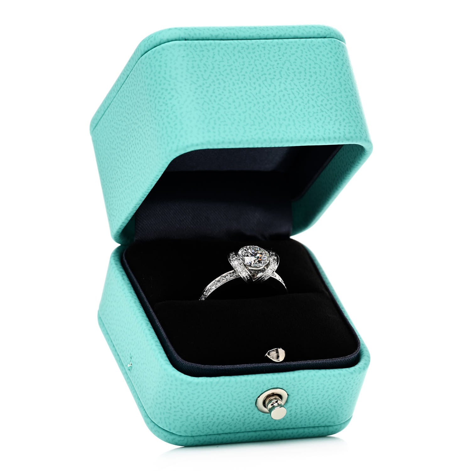 Tiffany Platinum Diamond 1.11ct Ribbon Engagement Ring 52 6 7 of 7