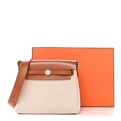 Hermes Military Toile Vache Hunter Herbag Zip Retourne 20 Ecru Beige Fauve 11 of 11