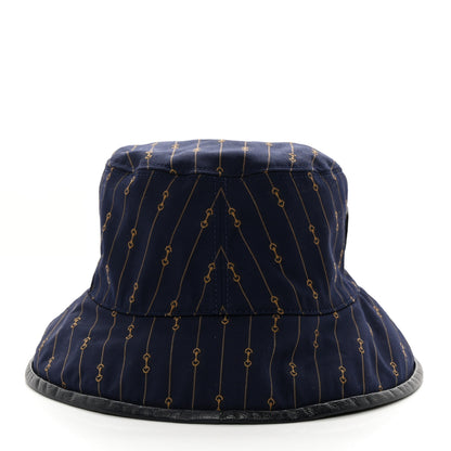 Gucci Monogram Bob Double Back Reversible Bucket Hat S Beige Midnight Blue 6 of 14