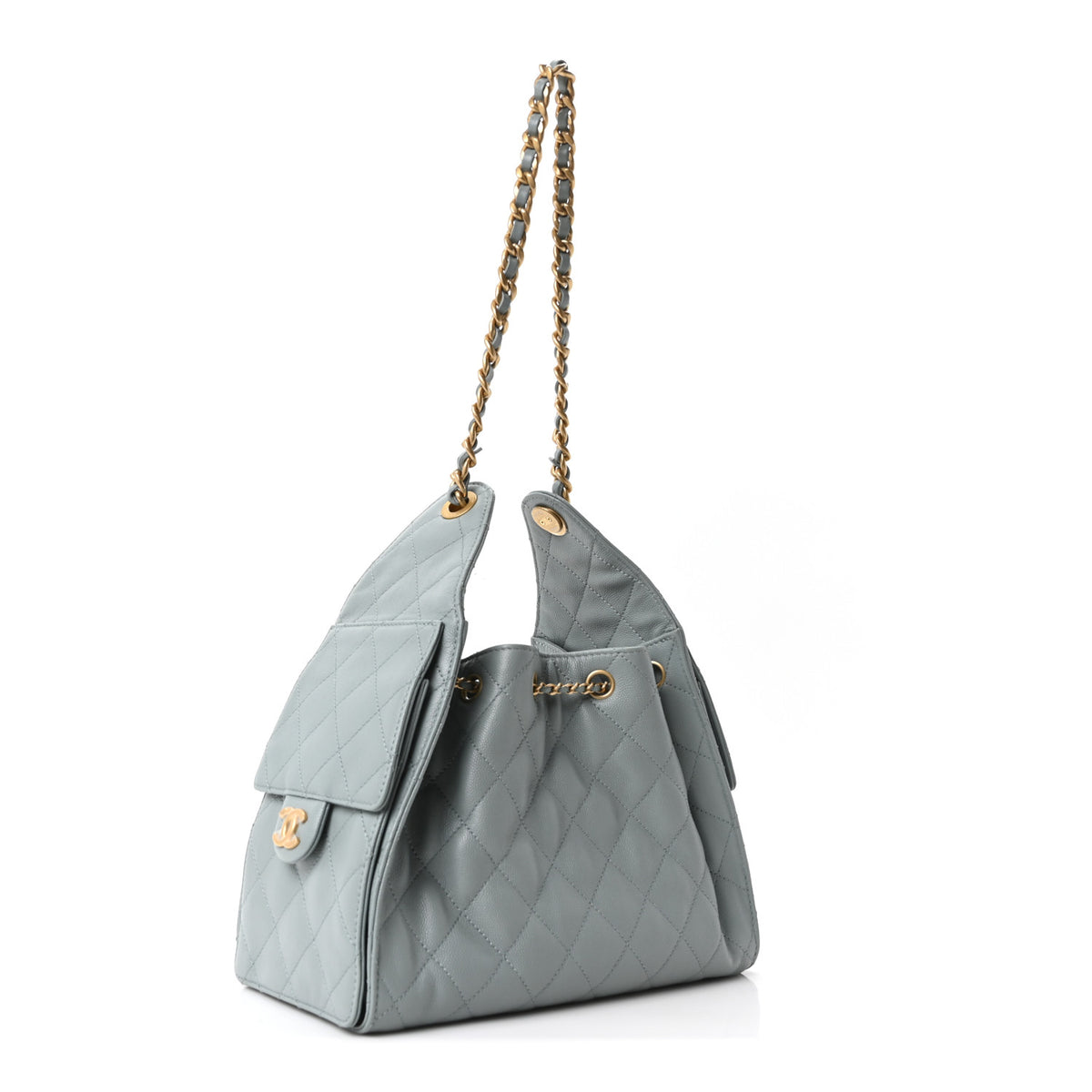 Chanel Caviar Quilted Small Chanel 25 Handbag Light Green 5 of 17