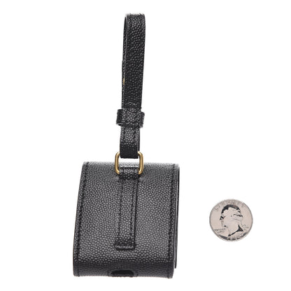 Saint Laurent Grain De Poudre Monogram Airpods Case Black 2 of 5