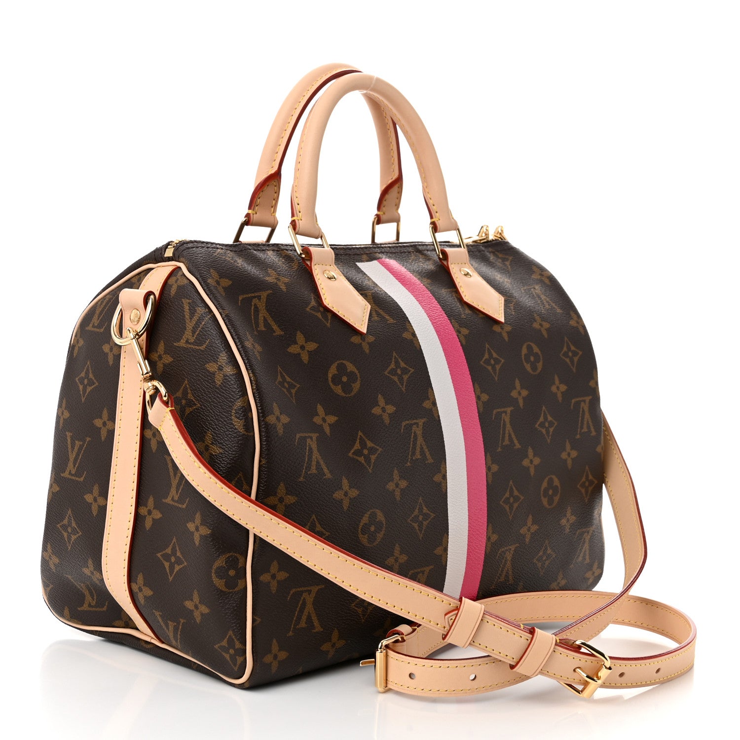 Louis Vuitton Monogram My LV Heritage Speedy Bandouliere 30 Fuchsia White 3 of 9