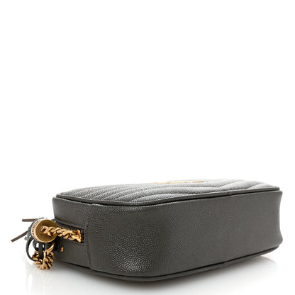 Saint Laurent Grain De Poudre Matelasse Monogram Mini Lou Camera Bag Pebble 4 of 10