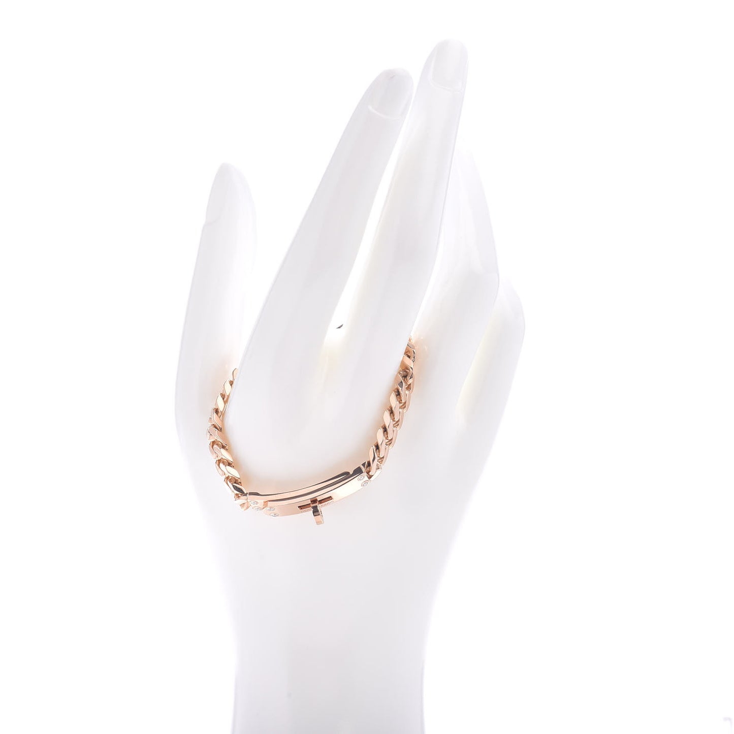 18K Rose Gold Diamond PM Kelly Chaine Bracelet SH