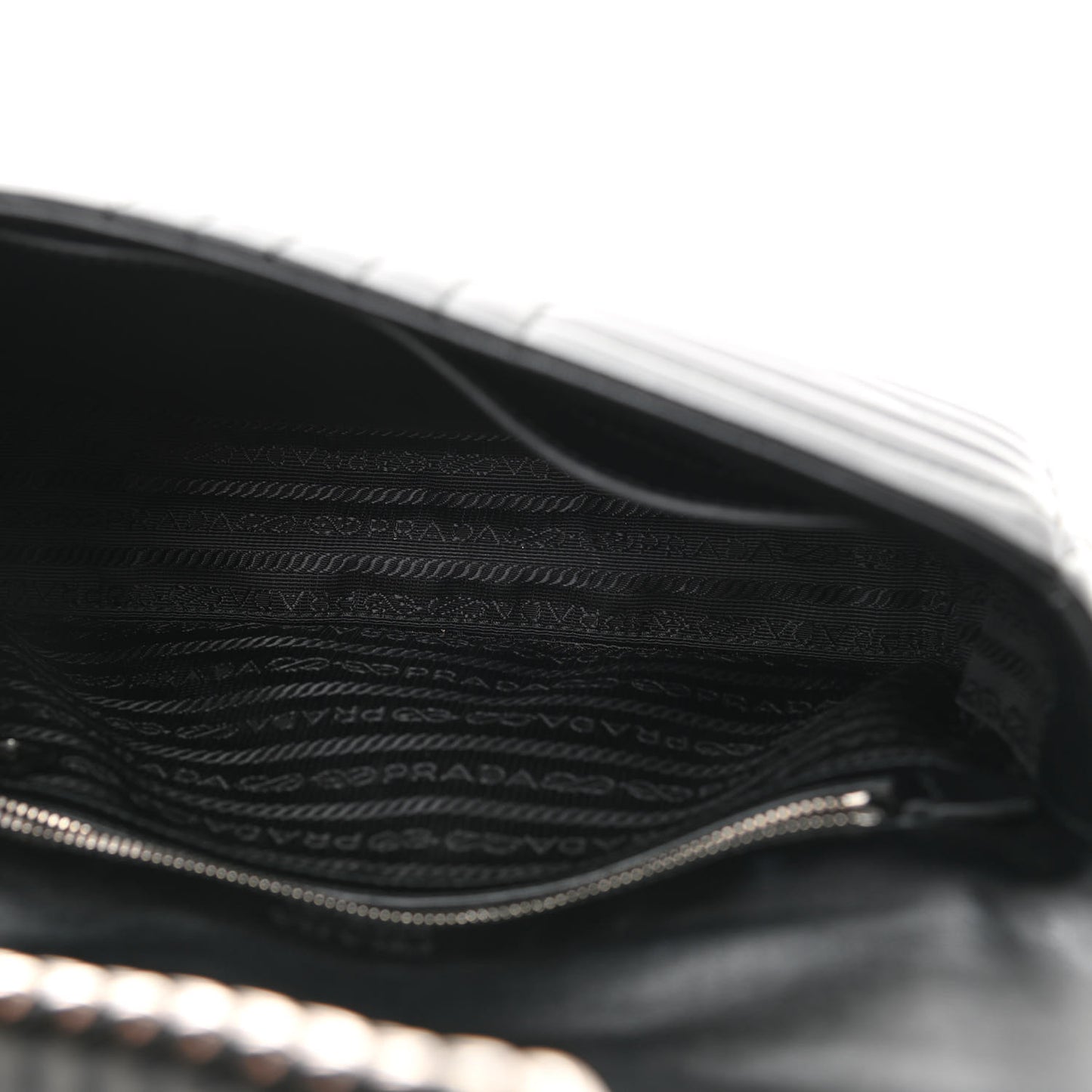 Soft Calfskin Impunture Diagramme Medium Chain Flap Shoulder Bag Black