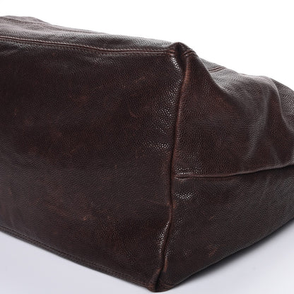 Chanel Distressed Caviar XL Coco Cabas Brown 10 of 10
