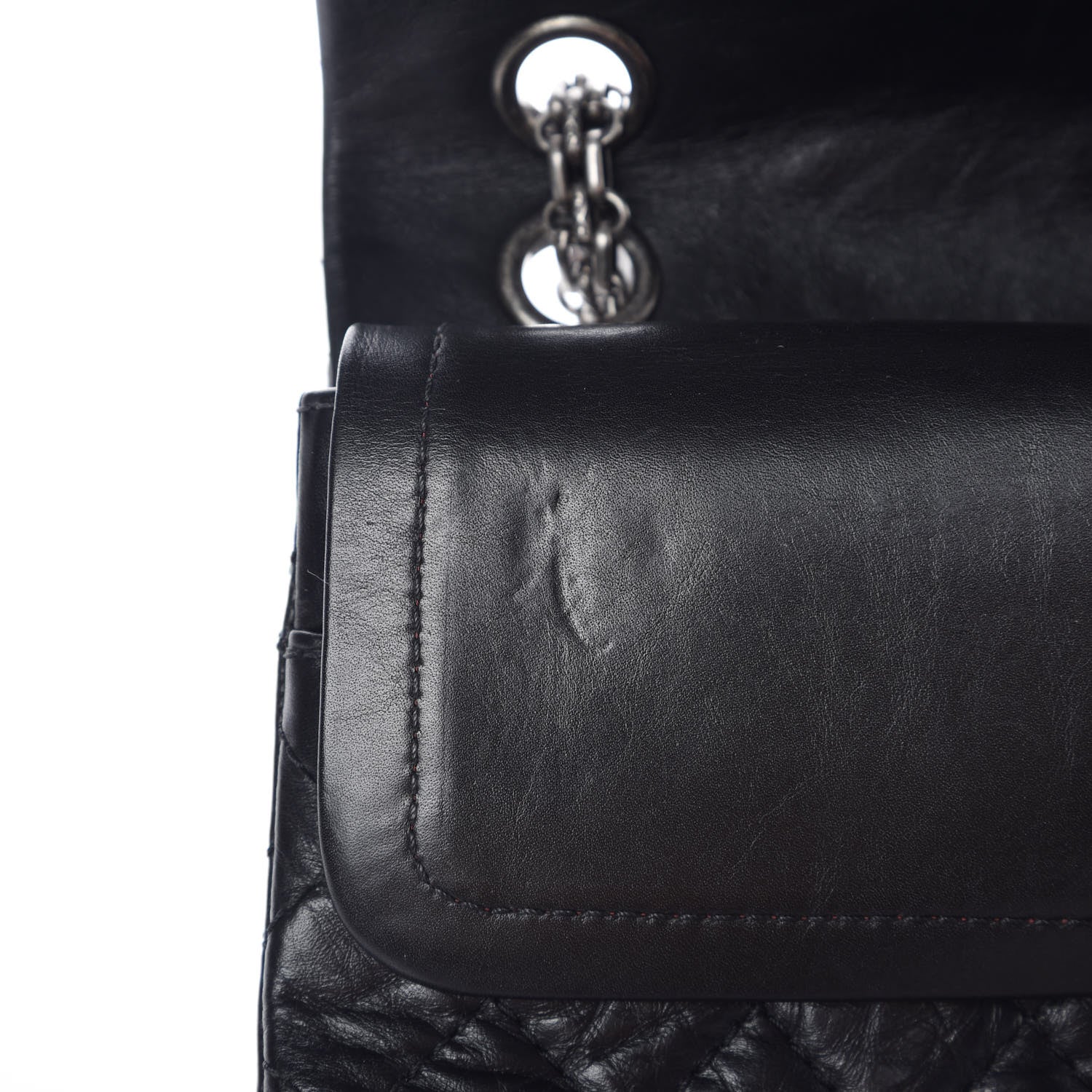 Chanel Aged Calfskin Quilted 2.55 Reissue 225 Flap Black 9 of 10