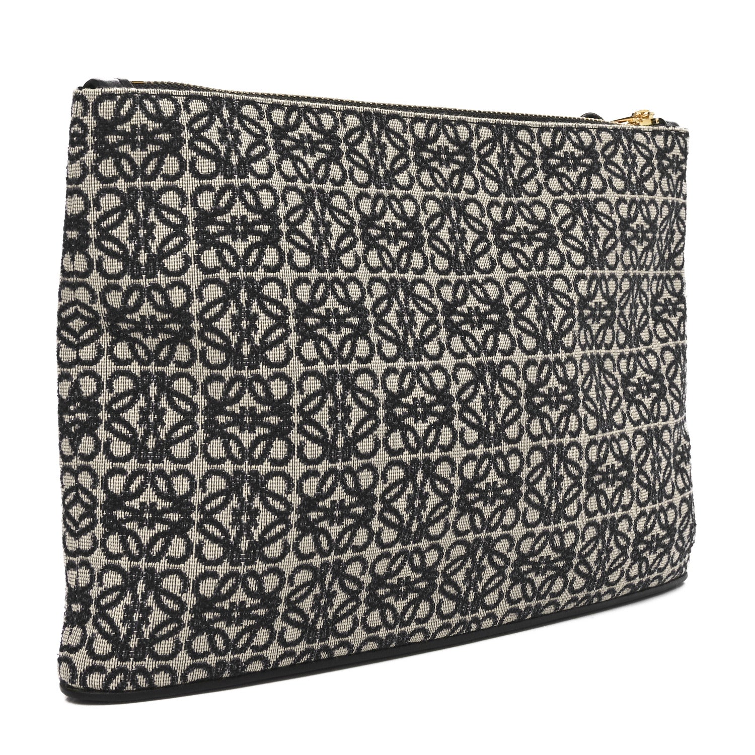 Loewe Jacquard Anagram Calfskin Pouch Blue Beige 3 of 10
