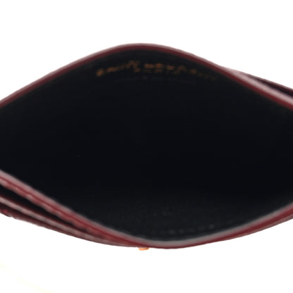 Saint Laurent Grain De Poudre Matelasse Chevron Cassandre Credit Card Case Rouge Legion 5 of 6