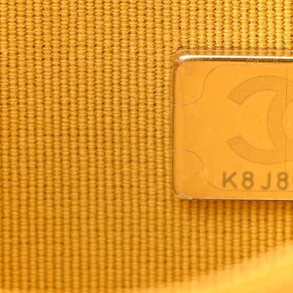 Chanel Lambskin Quilted Top Handle Wallet On Chain WOC Yellow 7 of 12