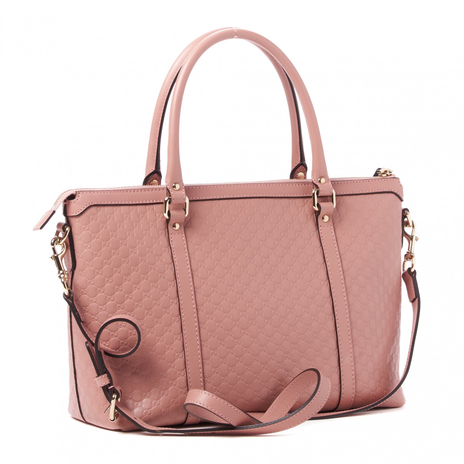Gucci Soft Microguccissima Small Zippered Satchel Soft Pink 3 of 10
