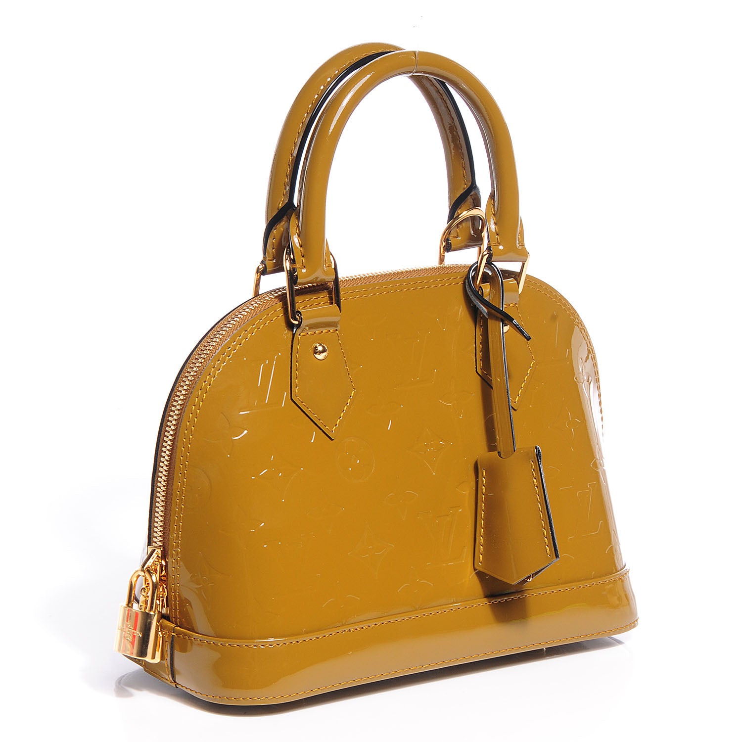 Louis Vuitton Vernis Alma BB Vert Olive 3 of 7