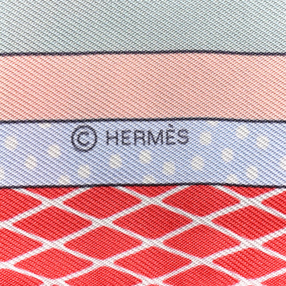 Hermes Silk Twilly Grand Theatre Nouveau Grenadine Ciel Rose 4 of 4